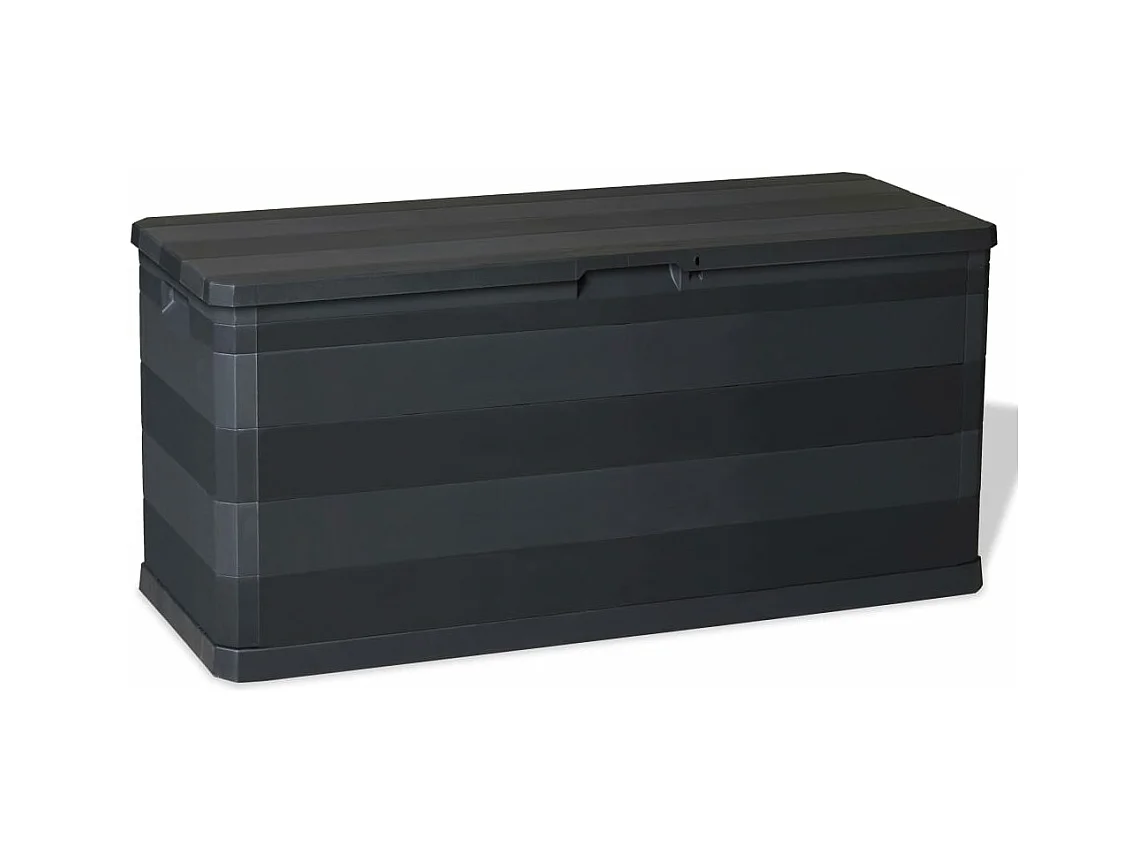 Boîte de rangement de jardin noir 117x45x56 cm