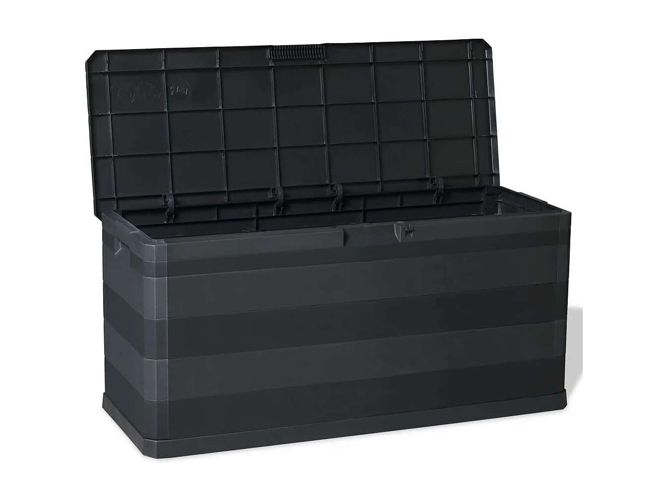 Boîte de rangement de jardin noir 117x45x56 cm