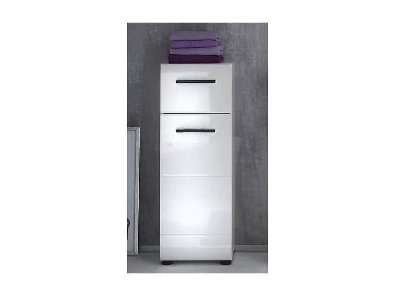 Armoire de rangement de salle de bain Skin blanc
