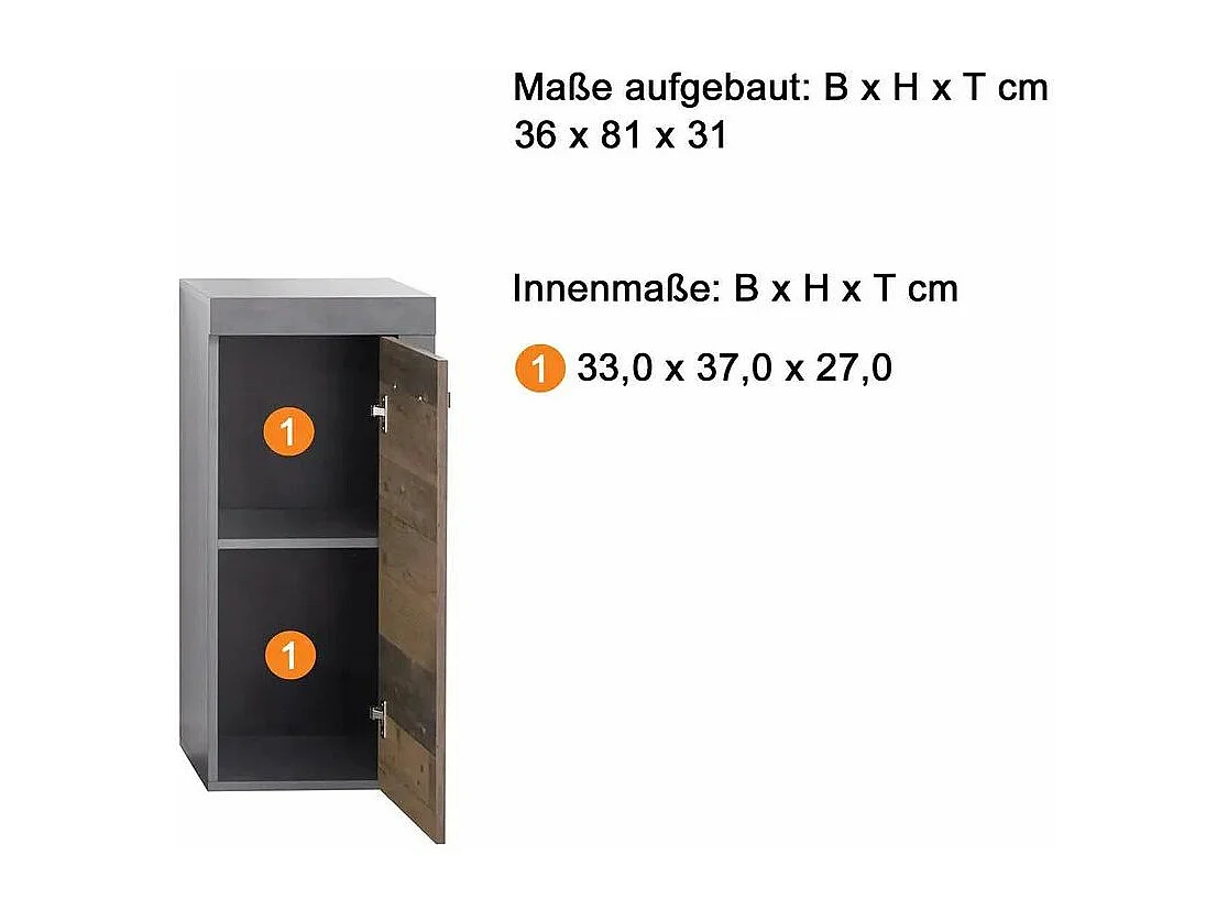 Armoire de rangement de sol Indy Matera Marron