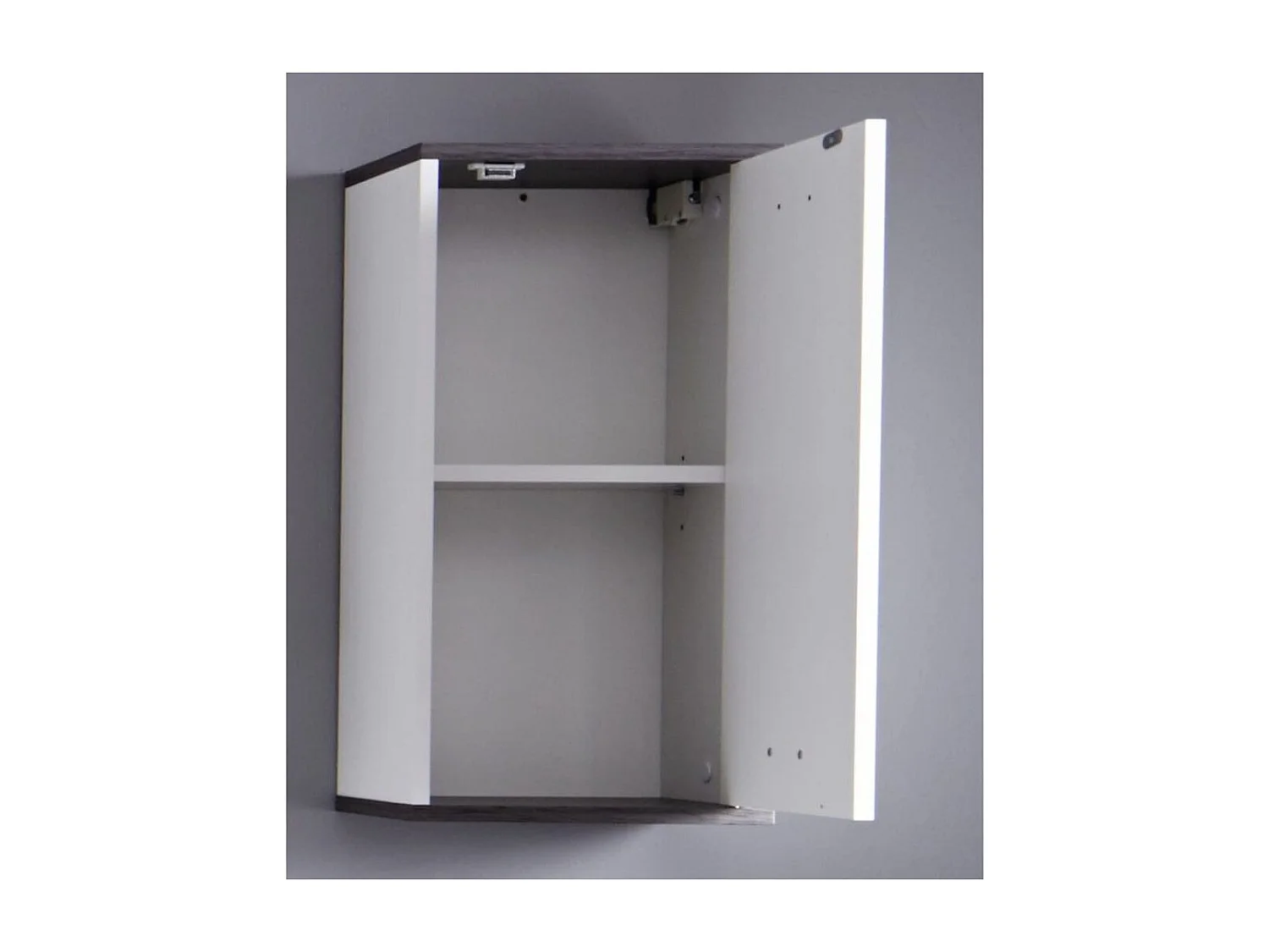 Dufay wit en matgrijs melamine 1-deurs badkamermeubel