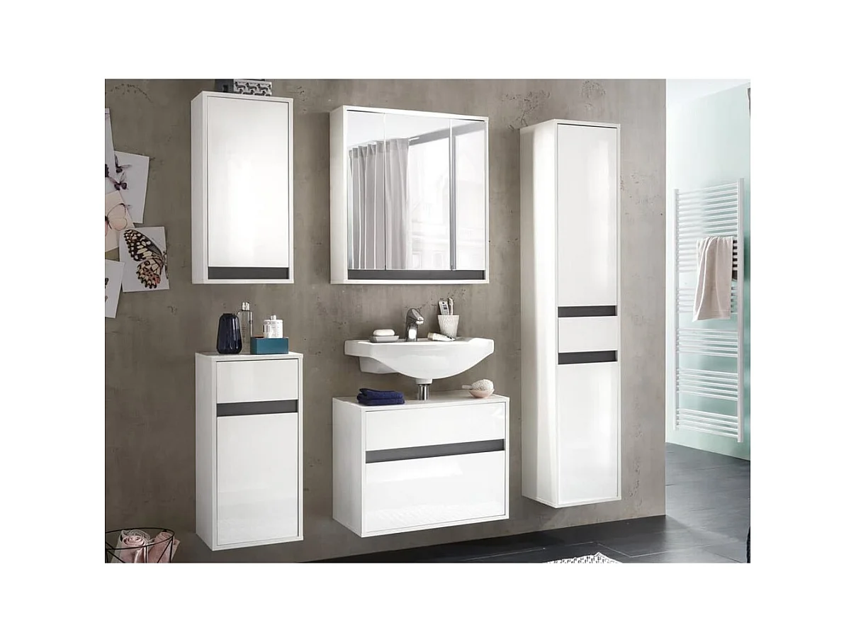 Armoire murale de rangement en couleur Sol blanc