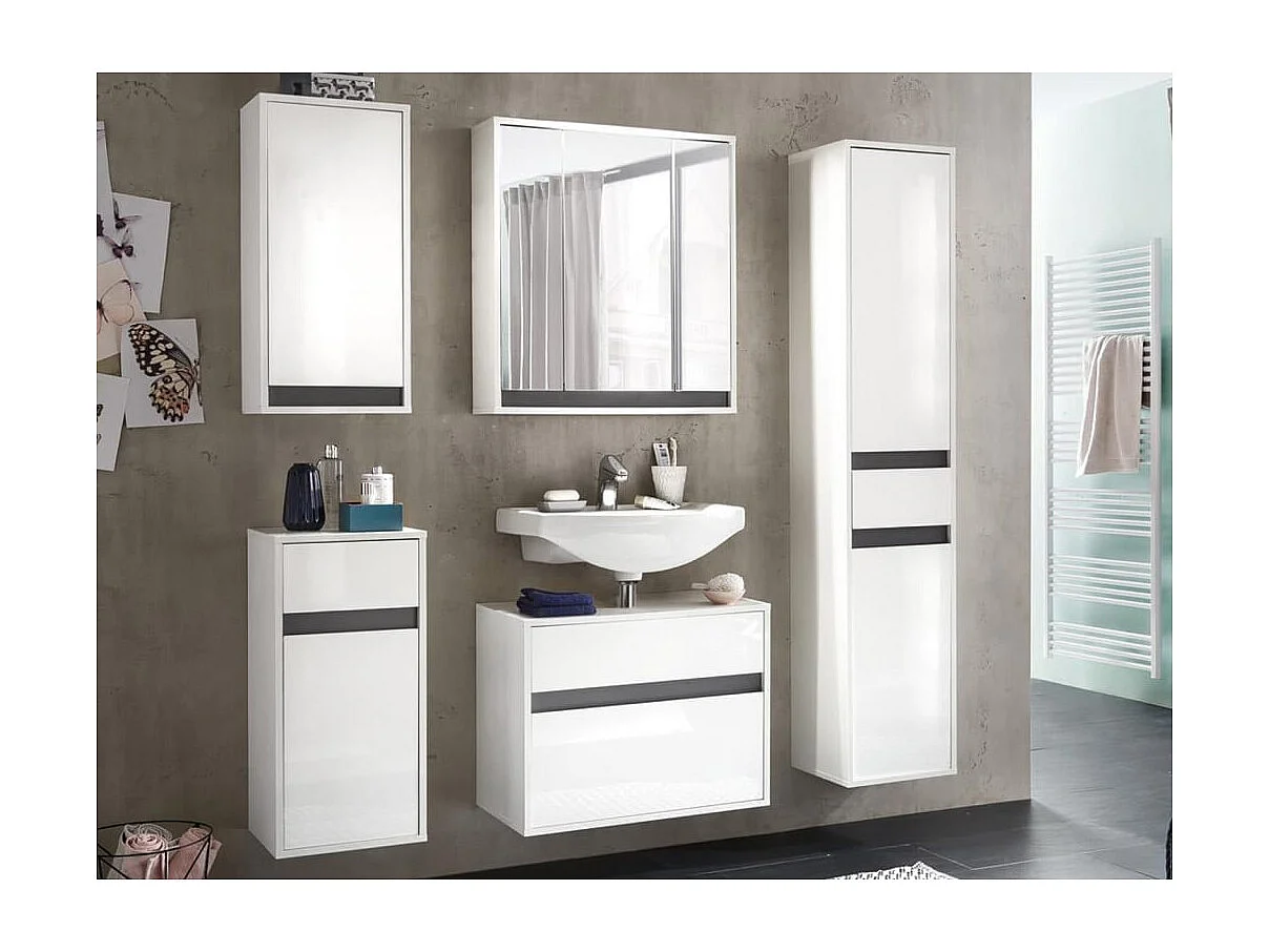 Armoire murale de rangement en couleur Sol blanc