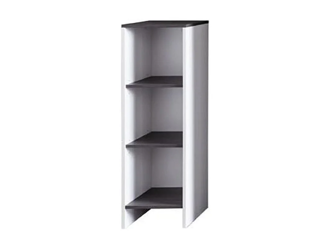 Étagère de salle de bain SanDiego blanc et argenté fumé