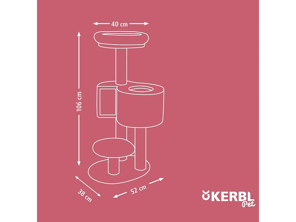 Arbre à chat Fridolin 106 cm Gris