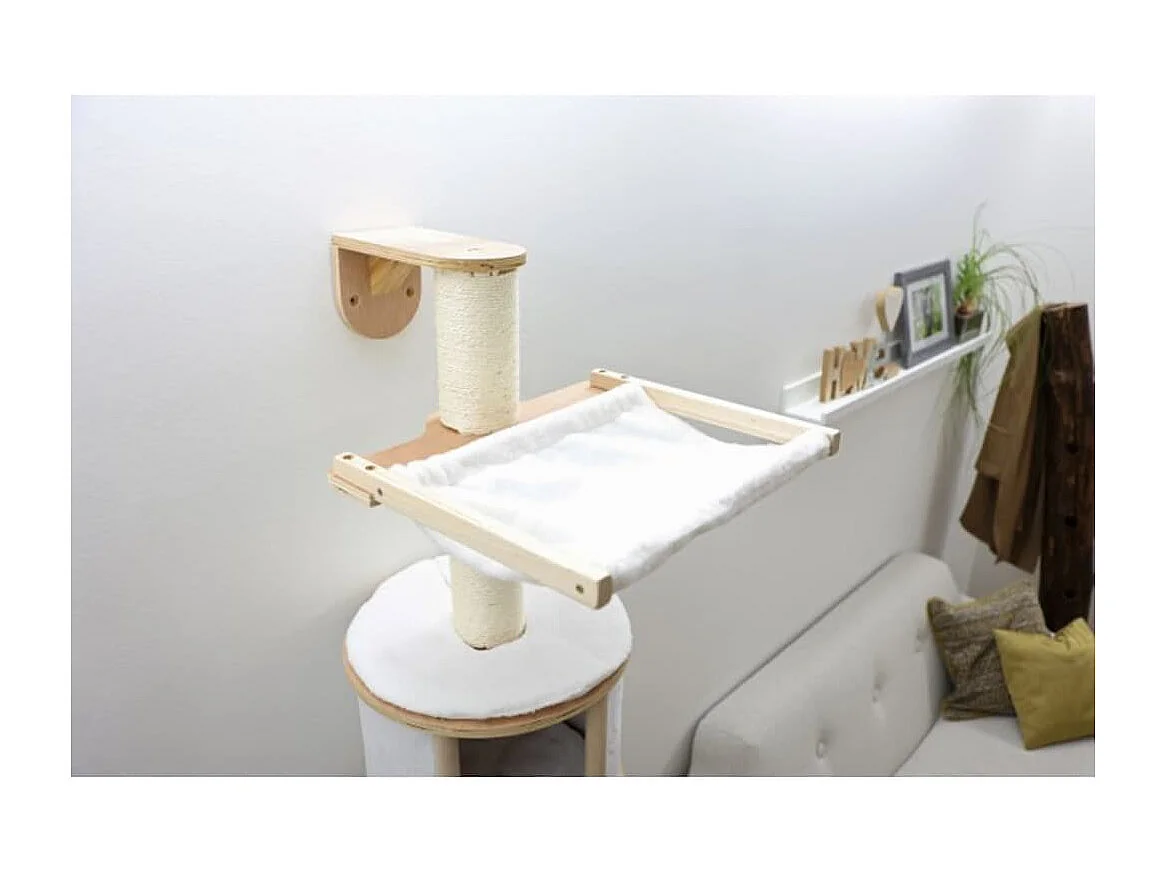 Wandgemonteerde krabpaal Dolomit wit 168 cm 81500