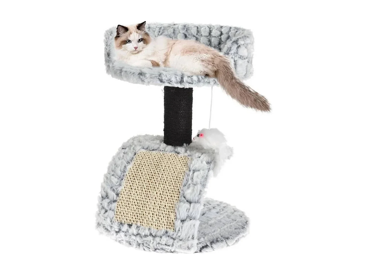 Tiragraffi per Gatti su Supporto con Topo 30x30x40 cm