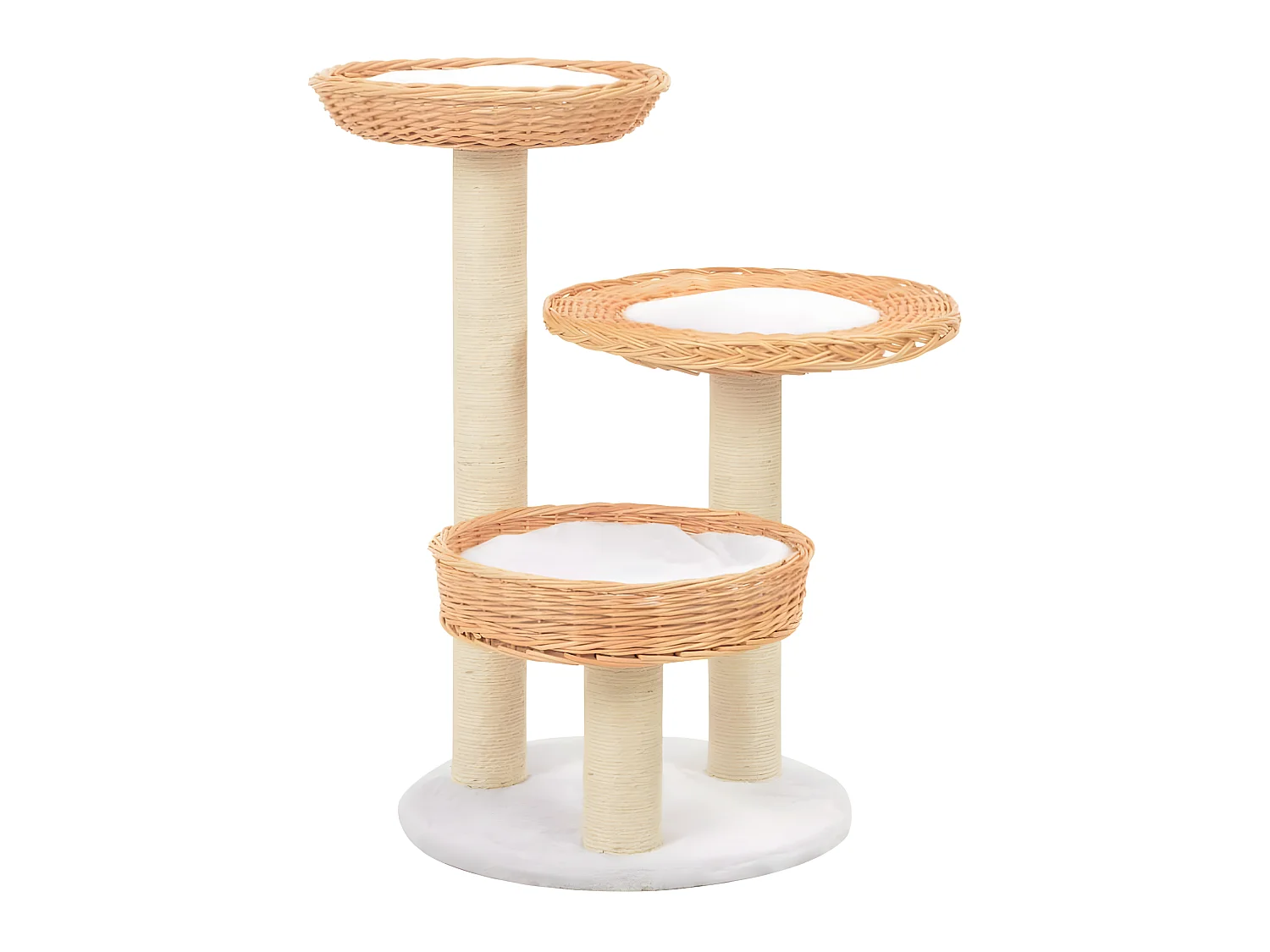 Arbre à chat avec griffoir en sisal Naturel Bois de saule