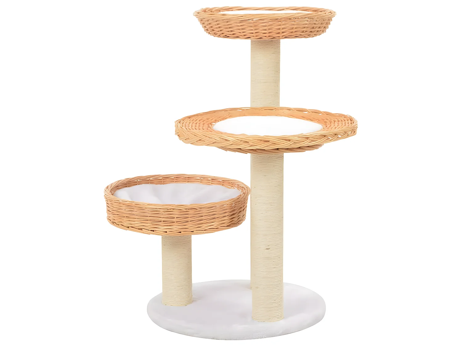 Arbre à chat avec griffoir en sisal Naturel Bois de saule