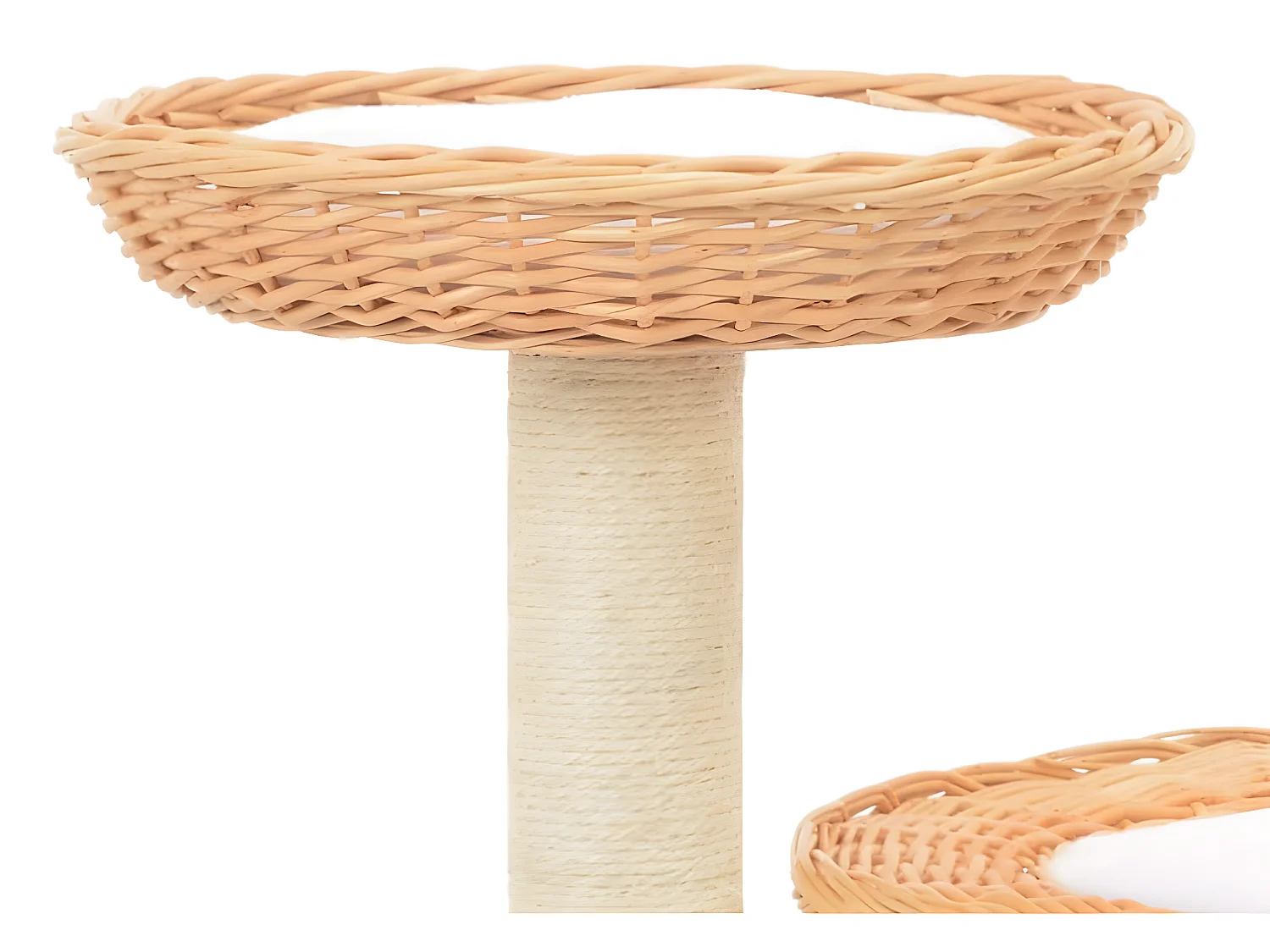 Arbre à chat avec griffoir en sisal Naturel Bois de saule