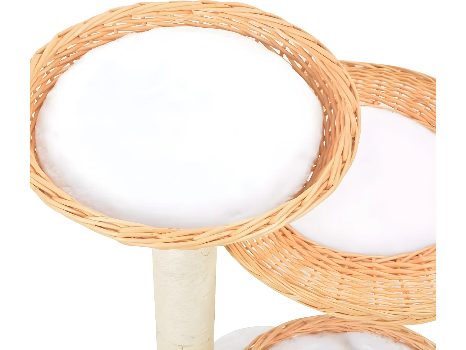 Arbre à chat avec griffoir en sisal Naturel Bois de saule