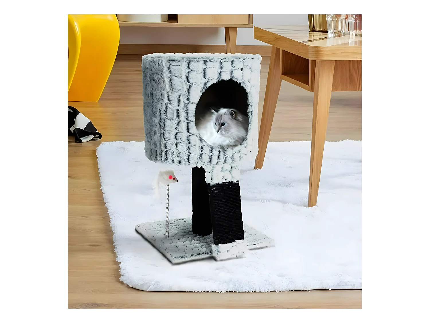 Kattenmeubel met muis 30x30x40 cm