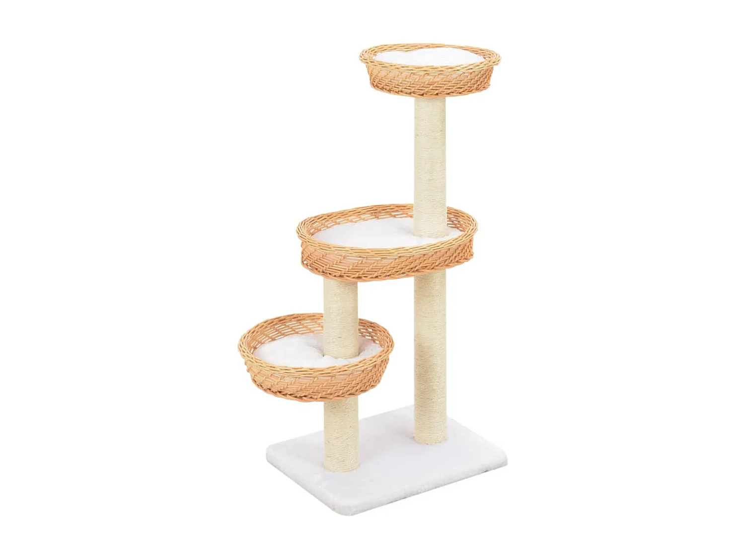 Katzen-Kratzbaum Sisal Natürliches Weidenholz