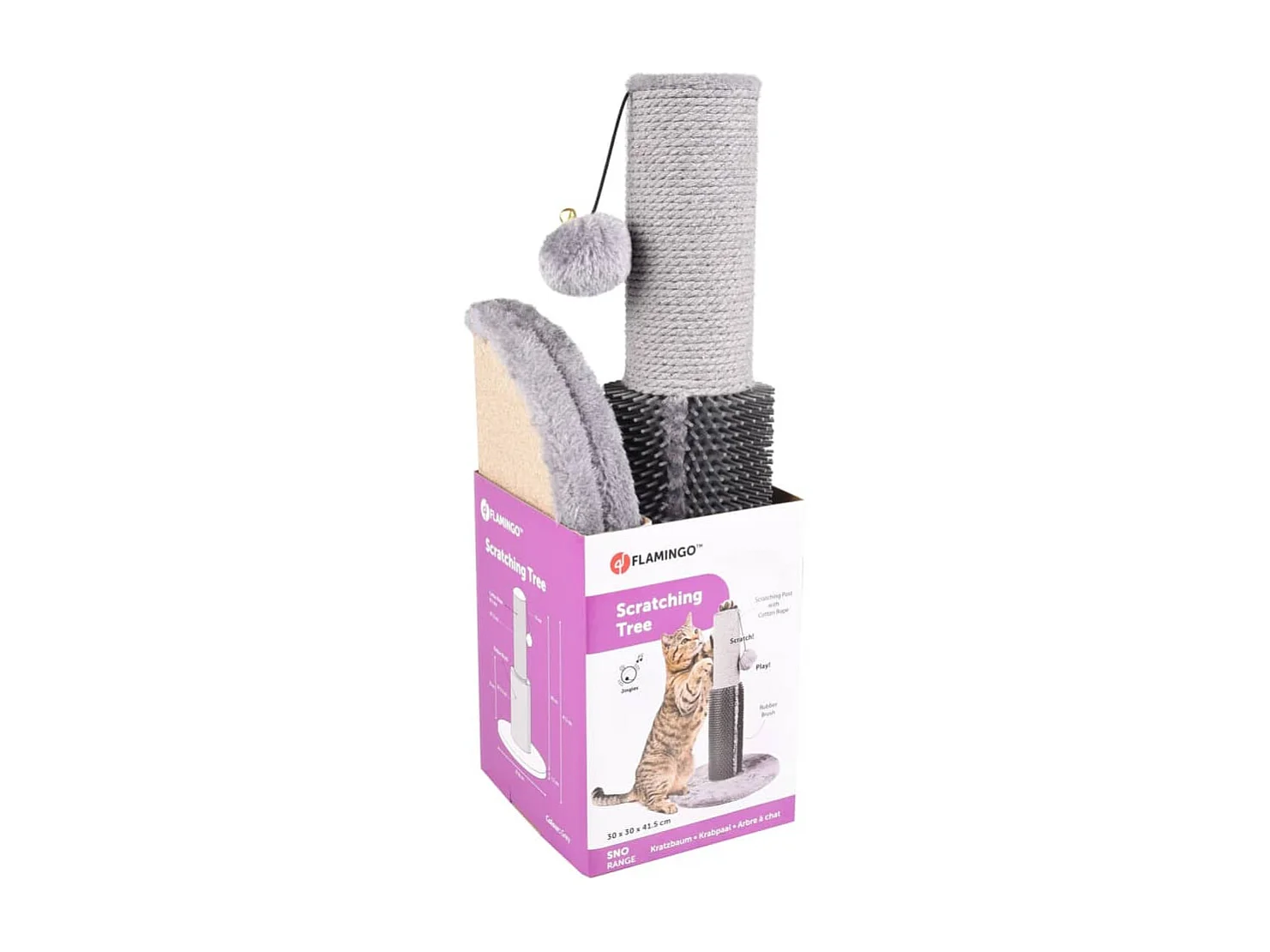 Arbre à chat Asa 30x30x41,5 cm Gris