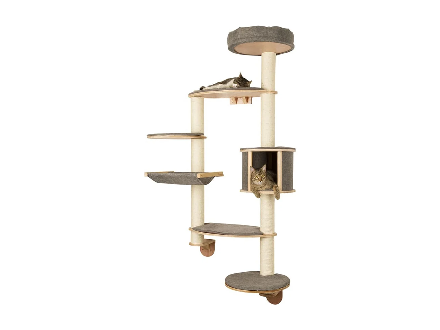 Arbre à chats mural Dolomit XL Tofana 185 cm Gris 81541