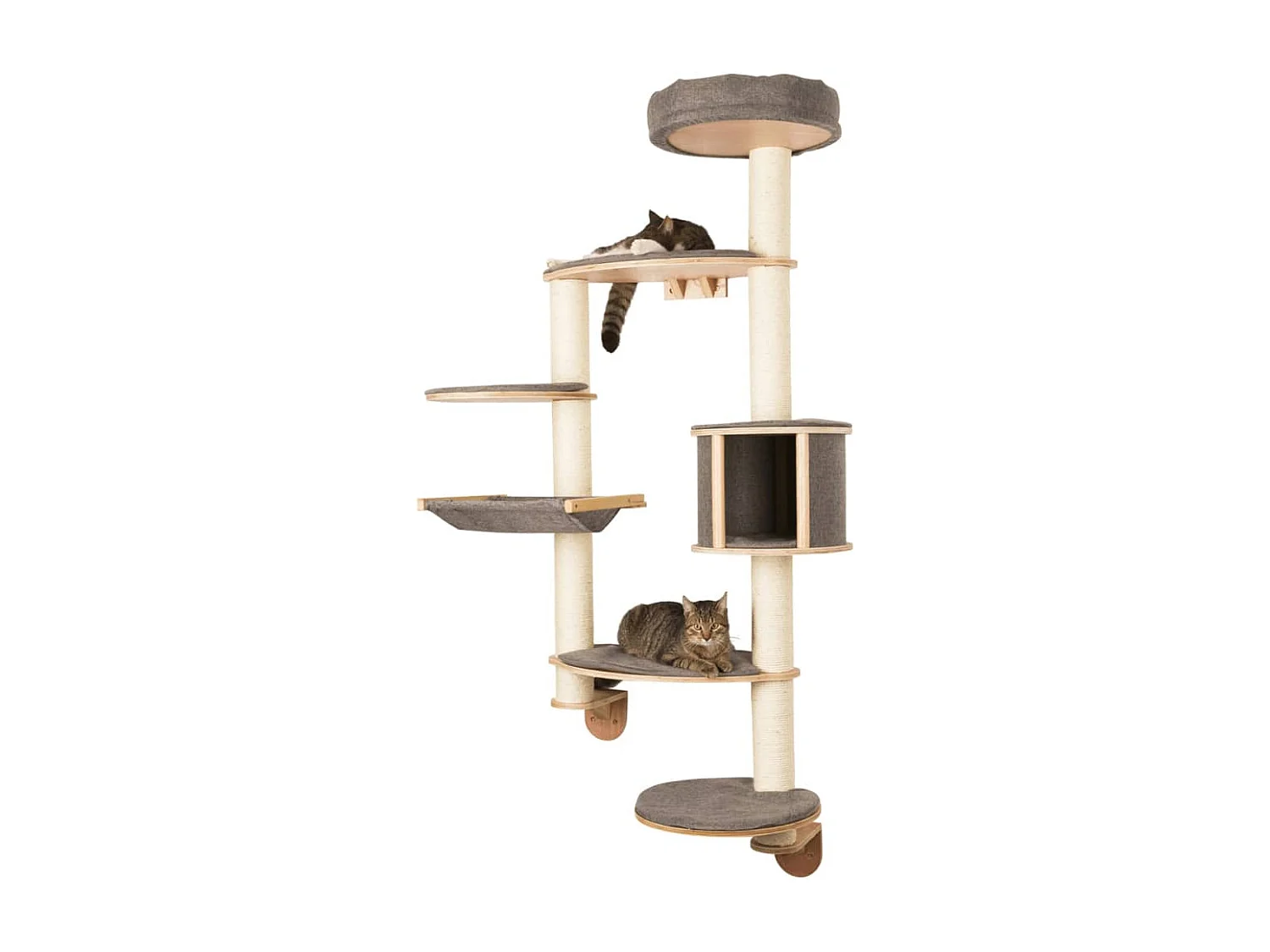 Arbre à chats mural Dolomit XL Tofana 185 cm Gris 81541