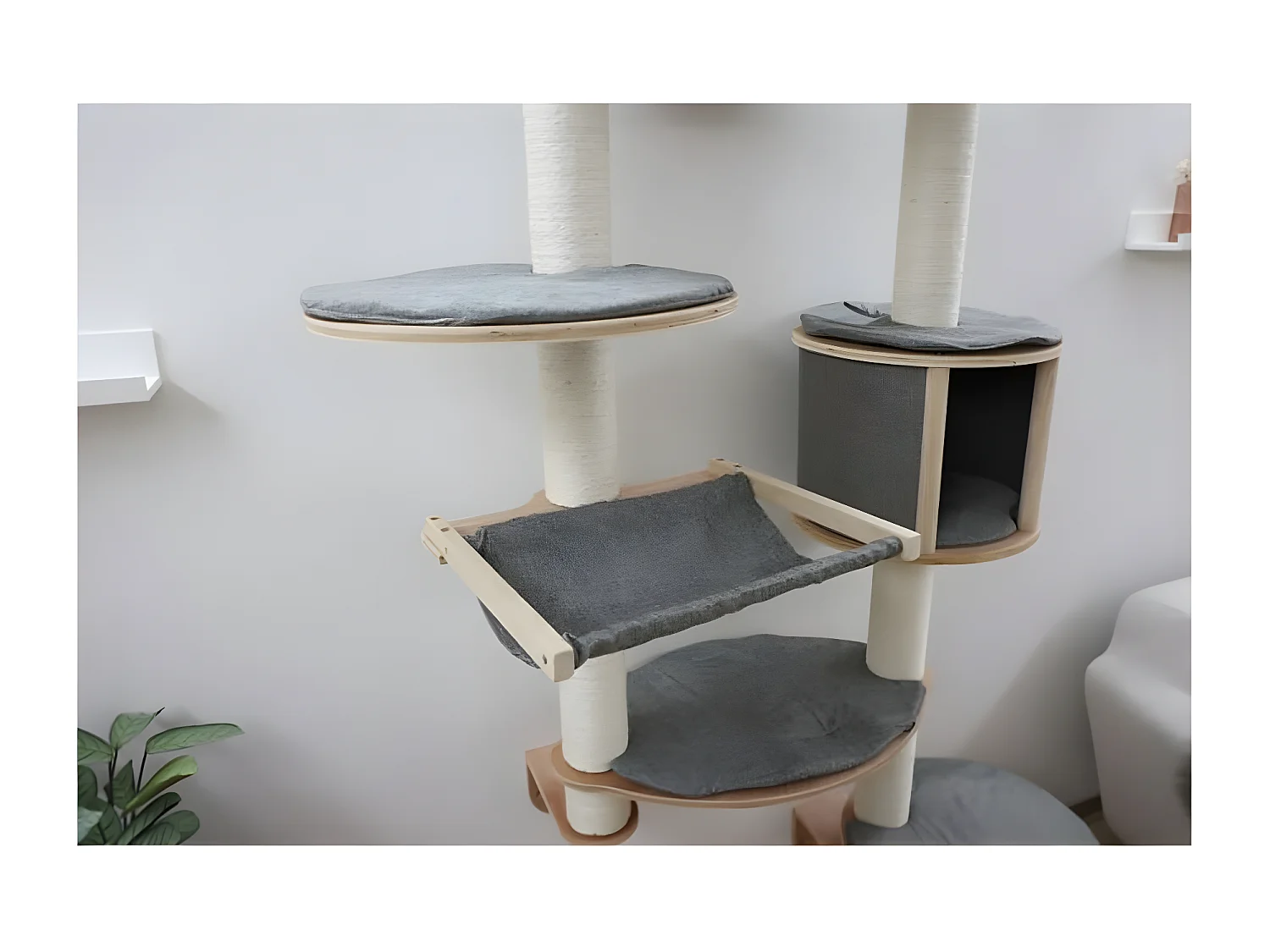 Wandkratzbaum Dolomit XL Tofana Grau 185 cm 81541