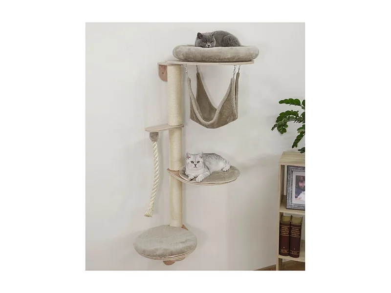 Arbre à chat mural Dolomit Grappa 158 cm Taupe