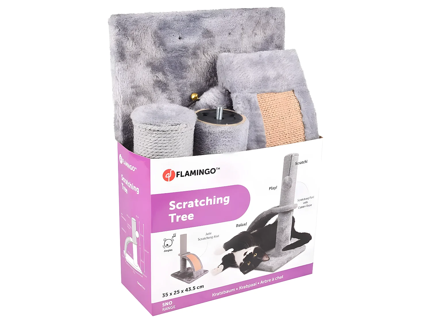 Kratzbaum Tessa 35x25x43,5 cm Grau