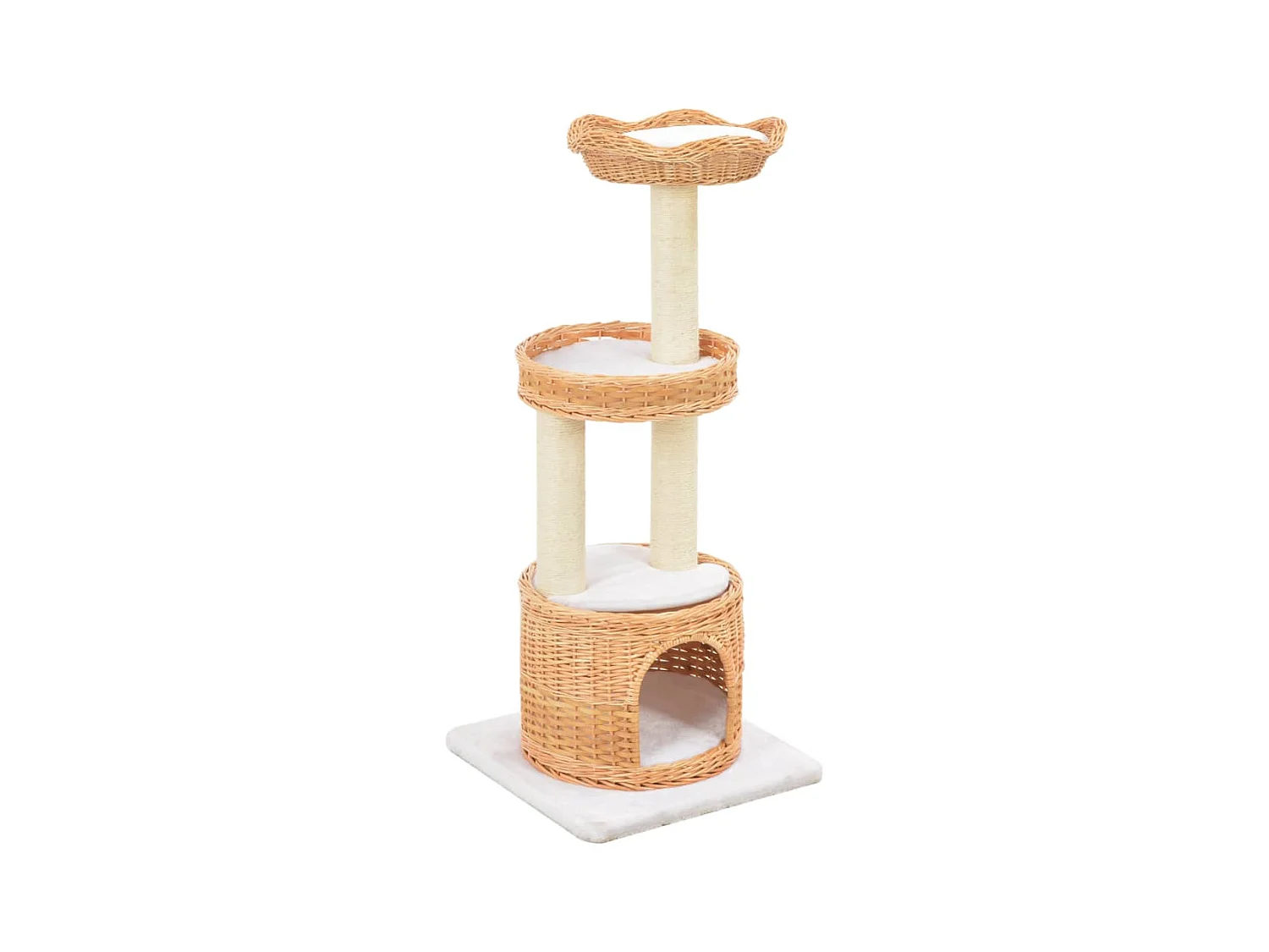 Arbre à chat avec griffoir en sisal Naturel Bois de saule