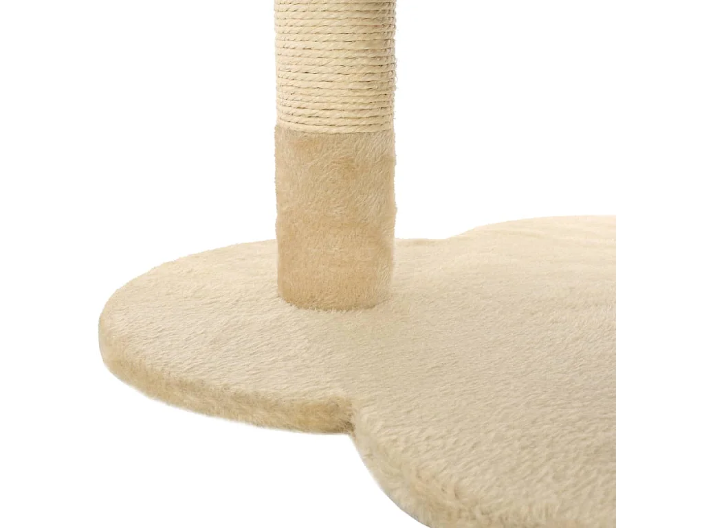 Arbre à chat avec griffoir en sisal 50 cm Beige et Marron