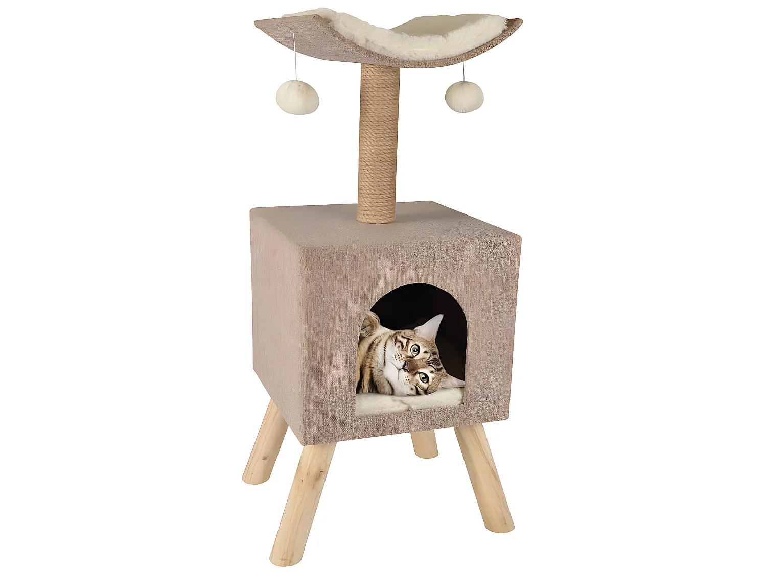 Katzenmöbel Scandi Beige 43,5 x 40 x 54,5 cm 560554