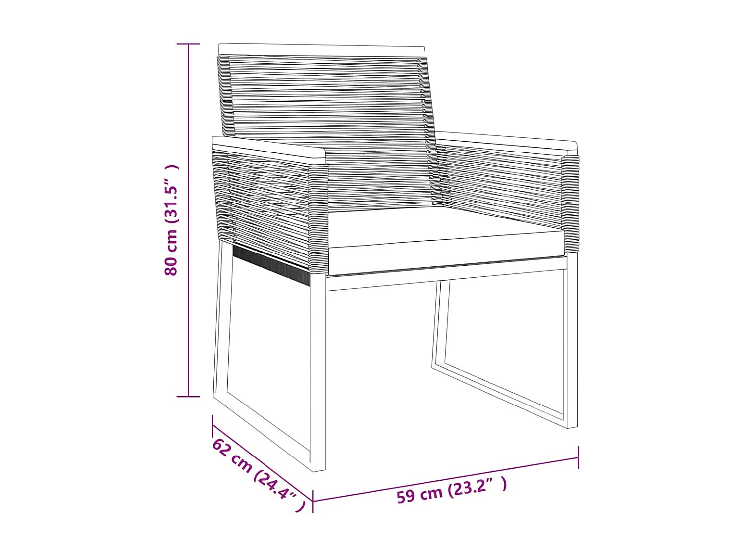 Salon de jardin 4 pcs avec coussins Noir Acier