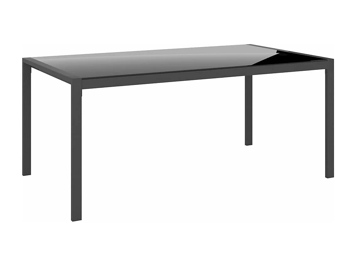 Salon de jardin 4 pcs avec coussins Noir Acier