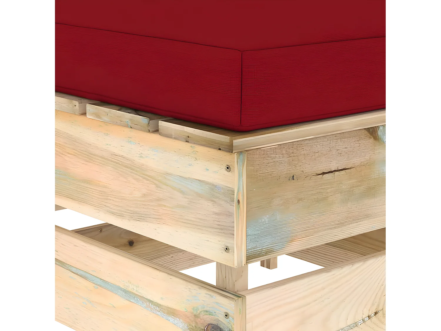 Salon de jardin 5 pcs avec coussins Bois imprégné de vert