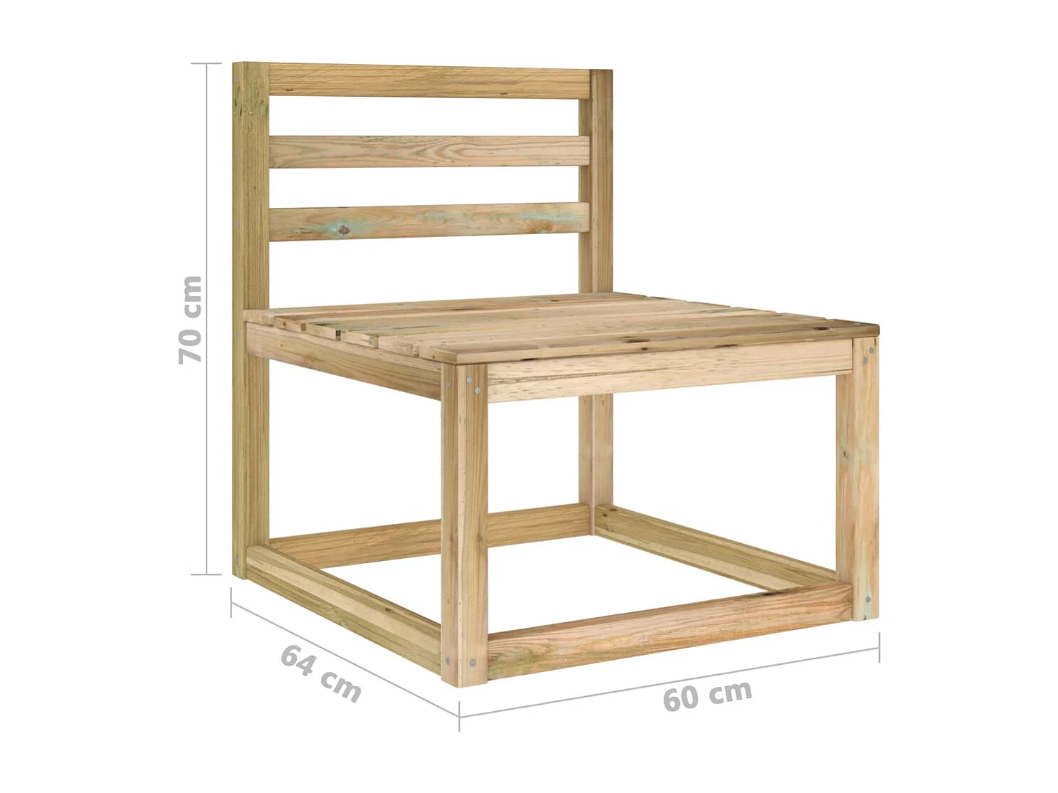 6 pcs conjunto lounge de jardim pinho impregnado verde