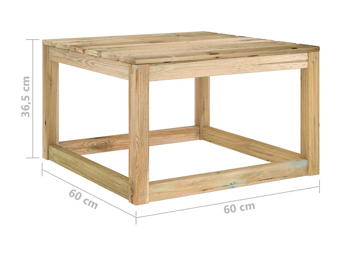 6 pcs conjunto lounge de jardim pinho impregnado verde