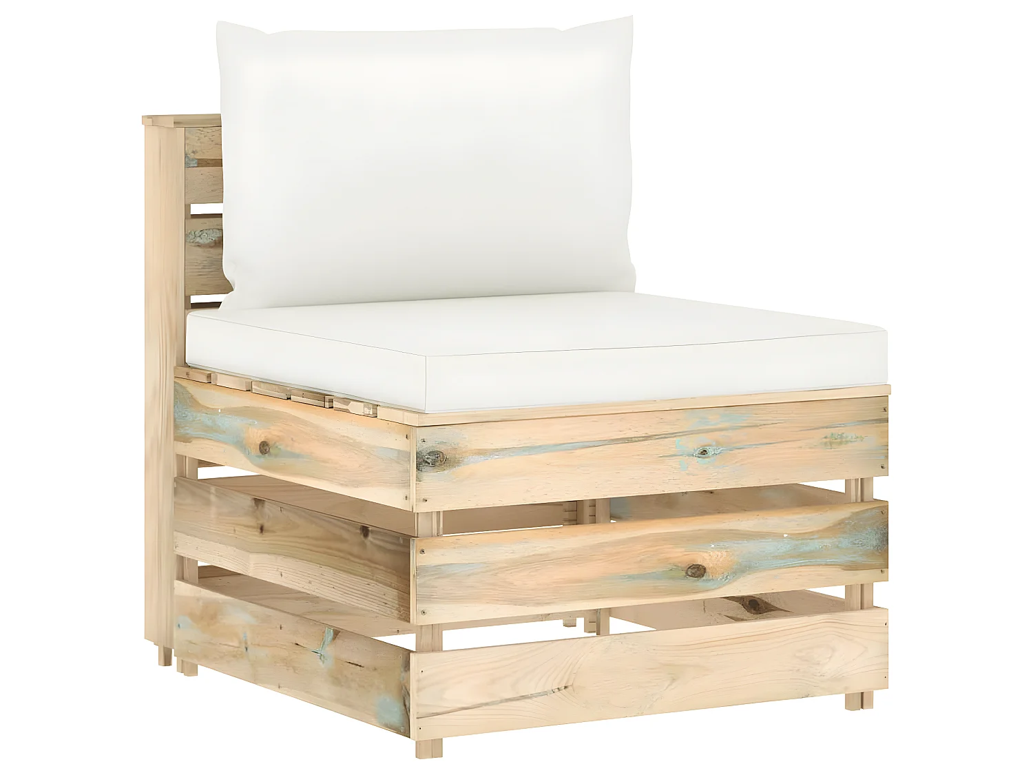 Salon de jardin 10 pcs avec coussins Bois imprégné de vert