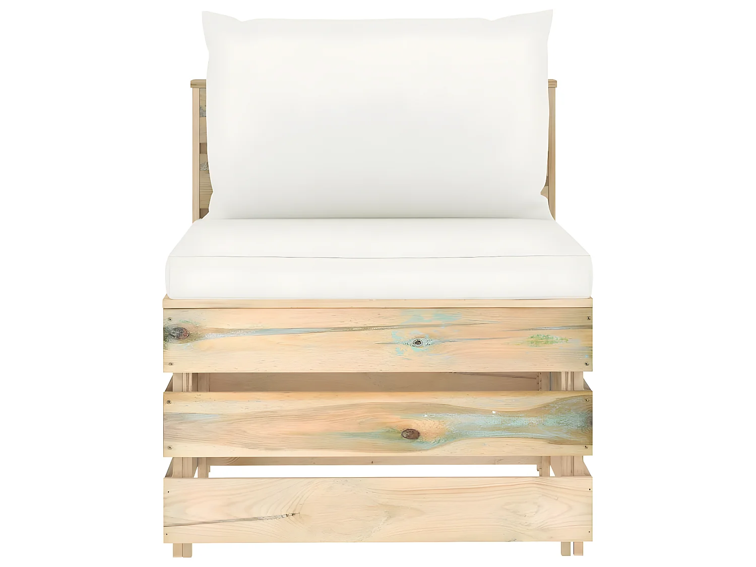 Salon de jardin 10 pcs avec coussins Bois imprégné de vert