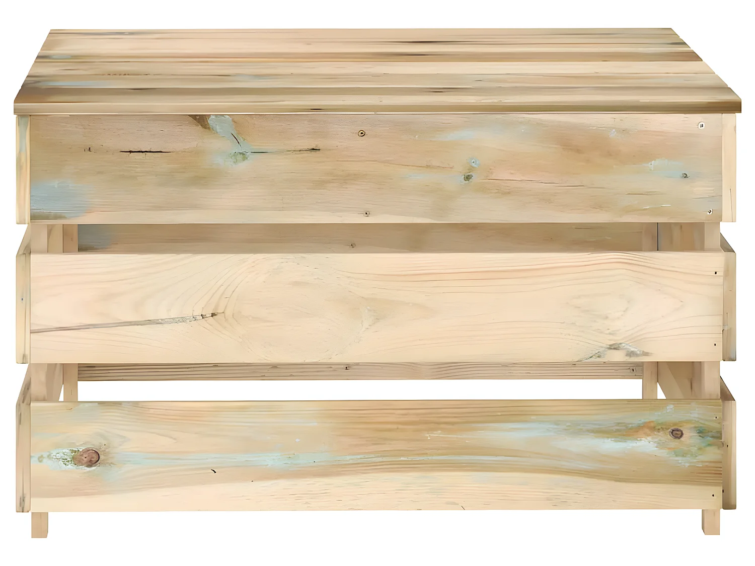 Salon de jardin 10 pcs avec coussins Bois imprégné de vert