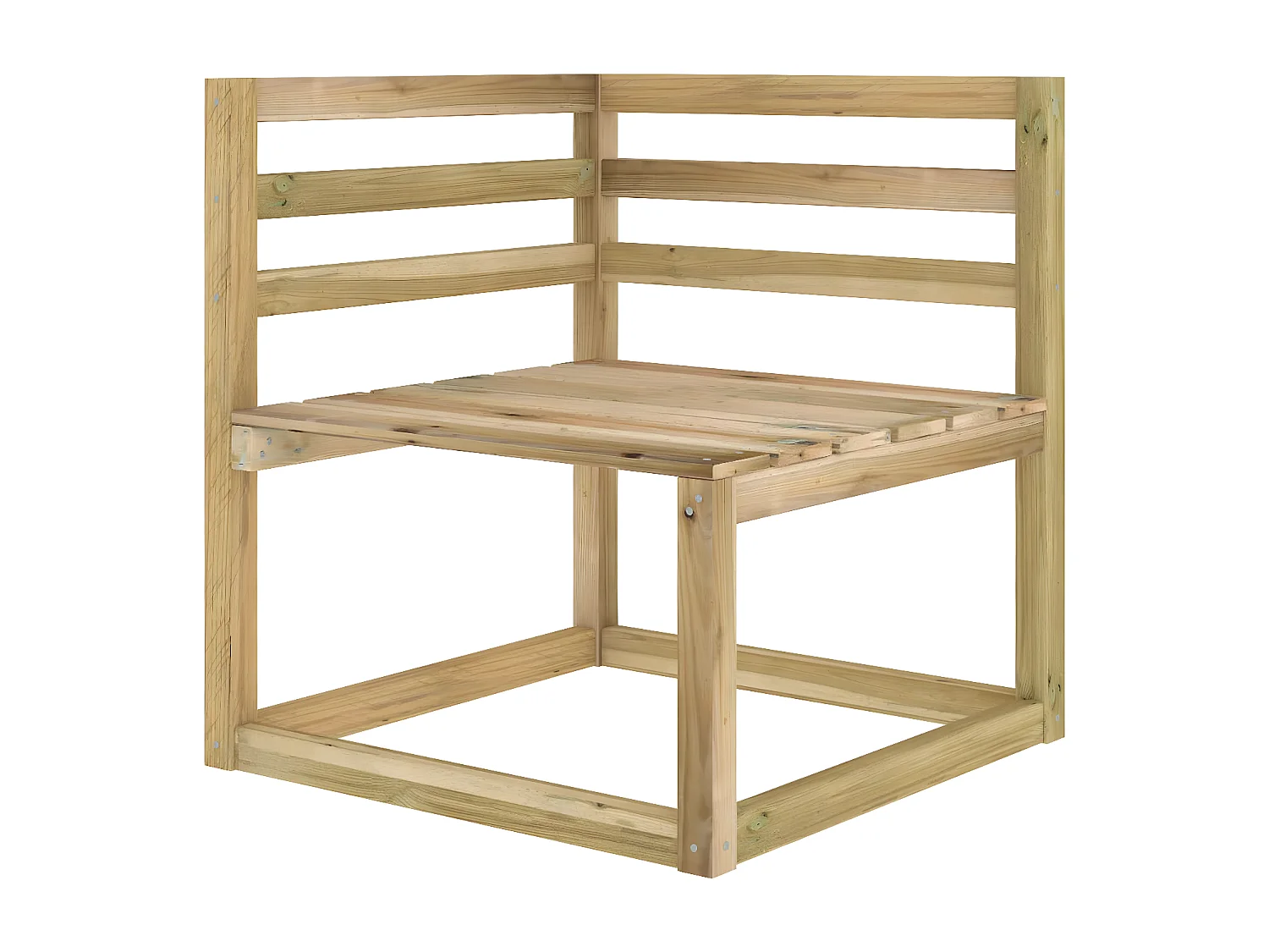 Salon de jardin 5 pcs bois de pin imprégné de vert