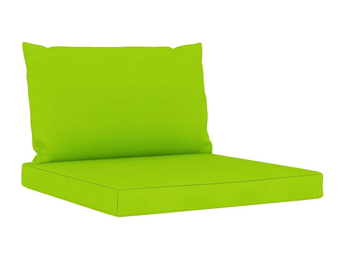 Salon de jardin 6 pcs avec coussins vert brillant