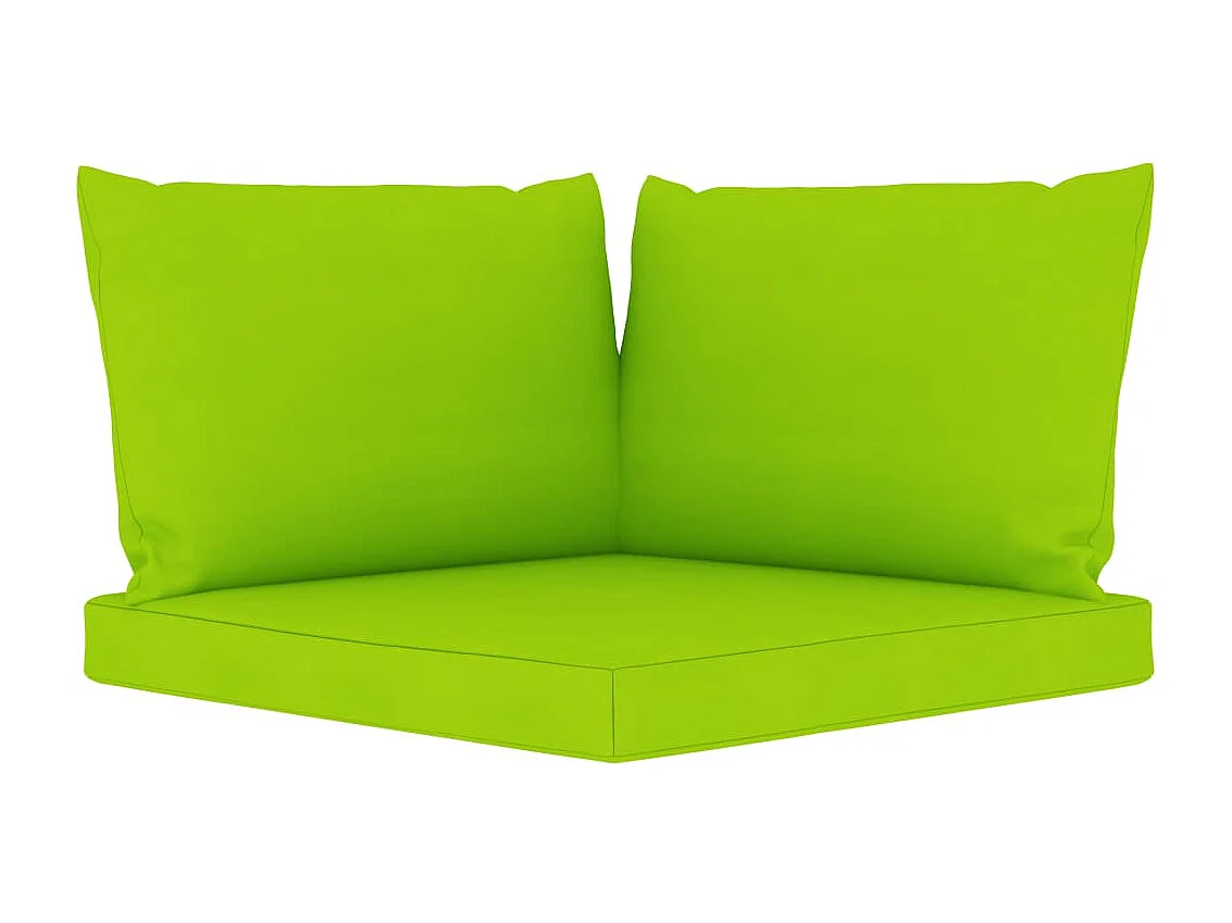 Salon de jardin 6 pcs avec coussins vert brillant