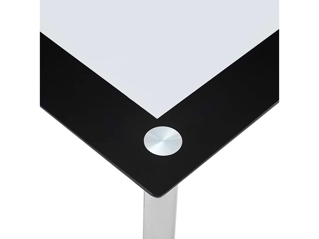Mesa de comedor vidrio templado negro transparente 120x60x75 cm