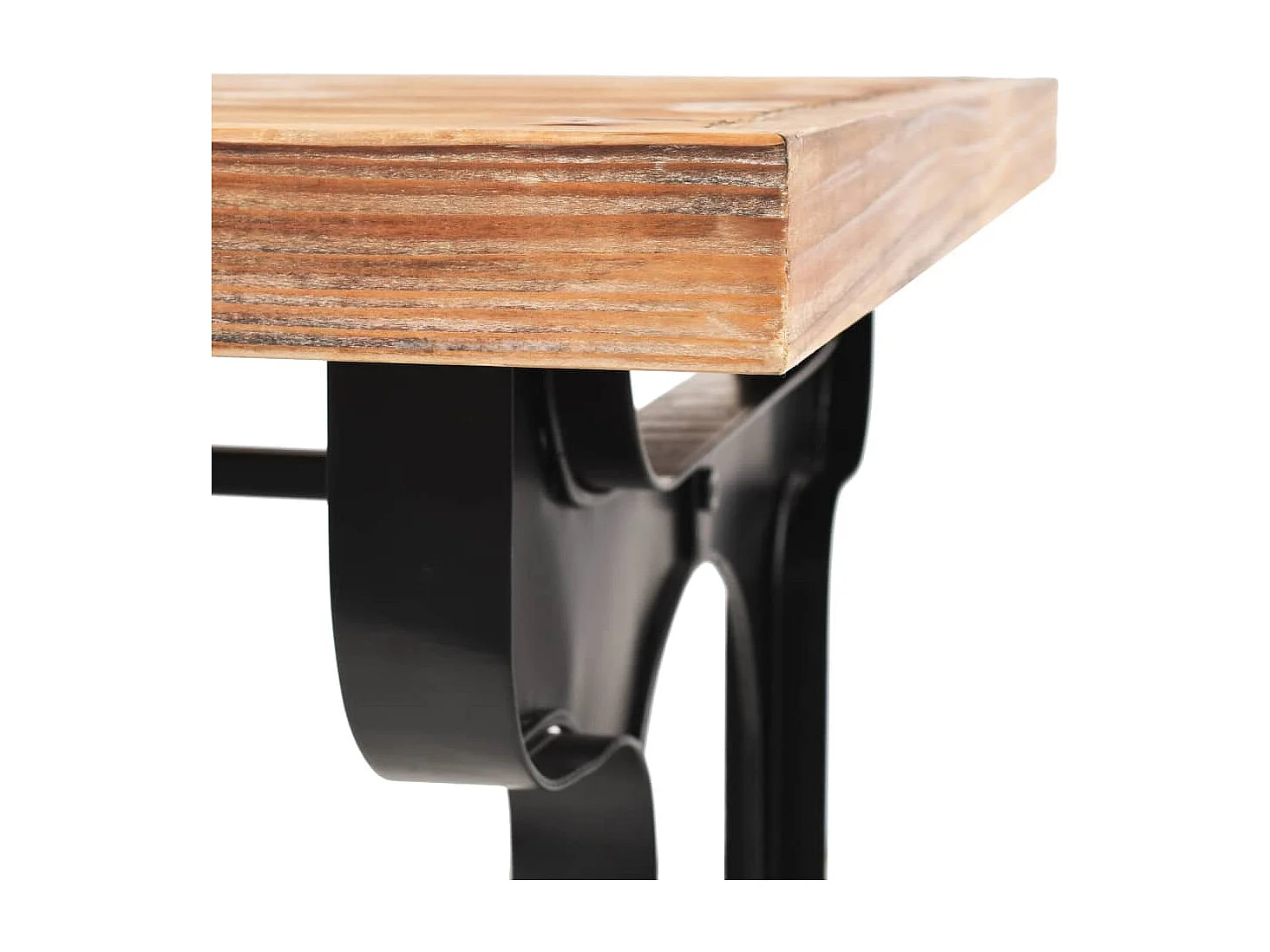 Table à manger dessus en bois de sapin massif 122x65x82 cm