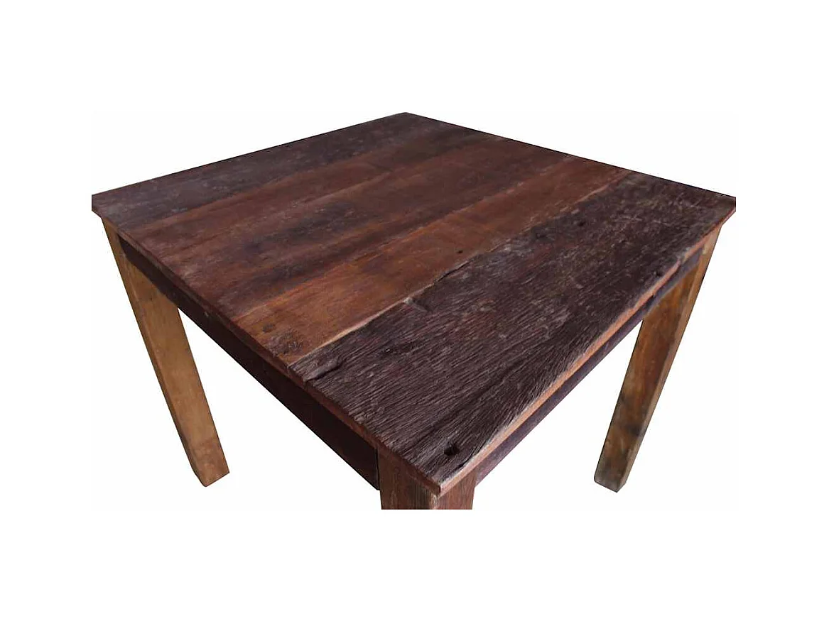 Table à manger bois de récupération mélangé 82x80x76 cm