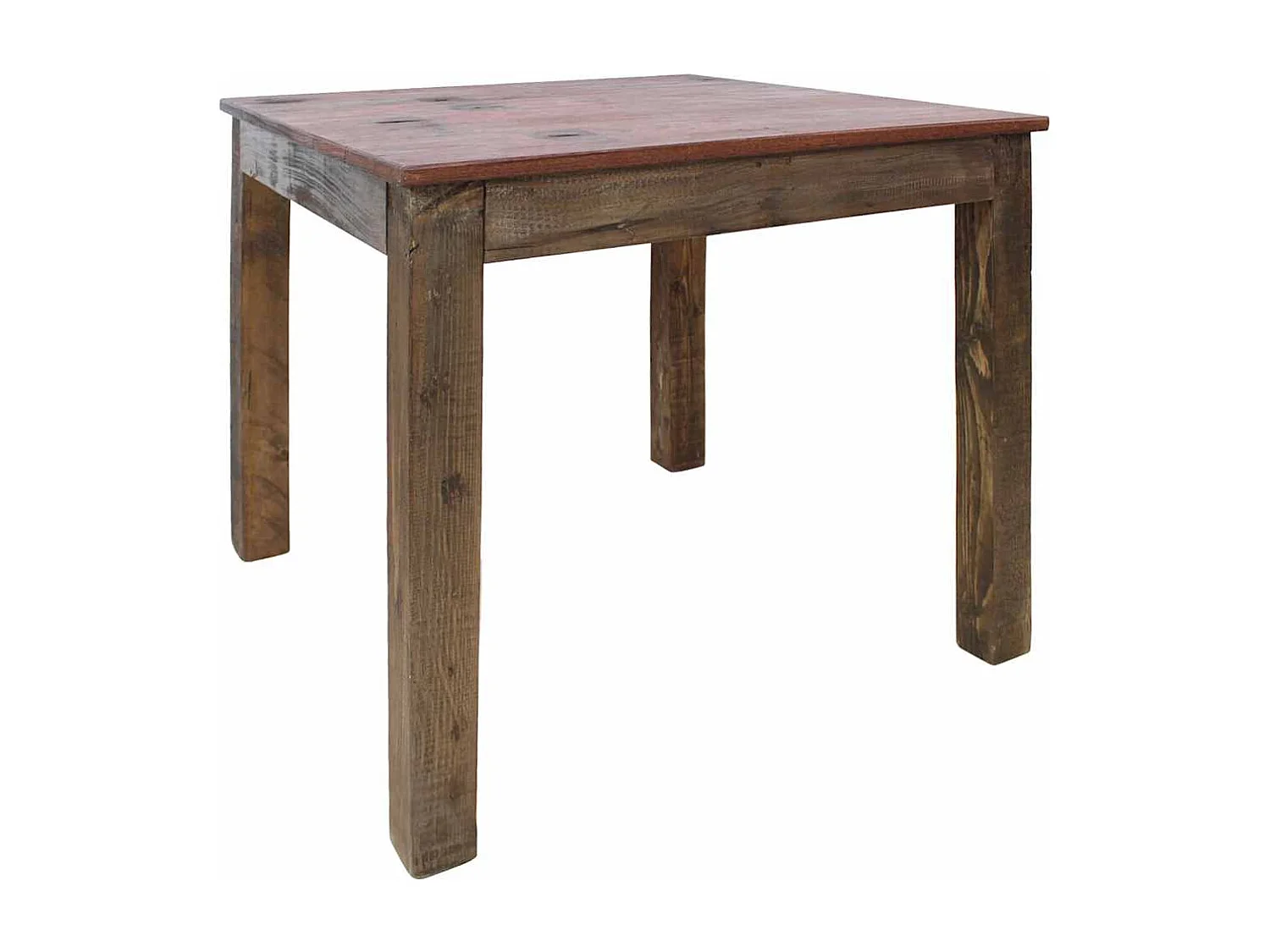 Table à manger bois de récupération mélangé 82x80x76 cm