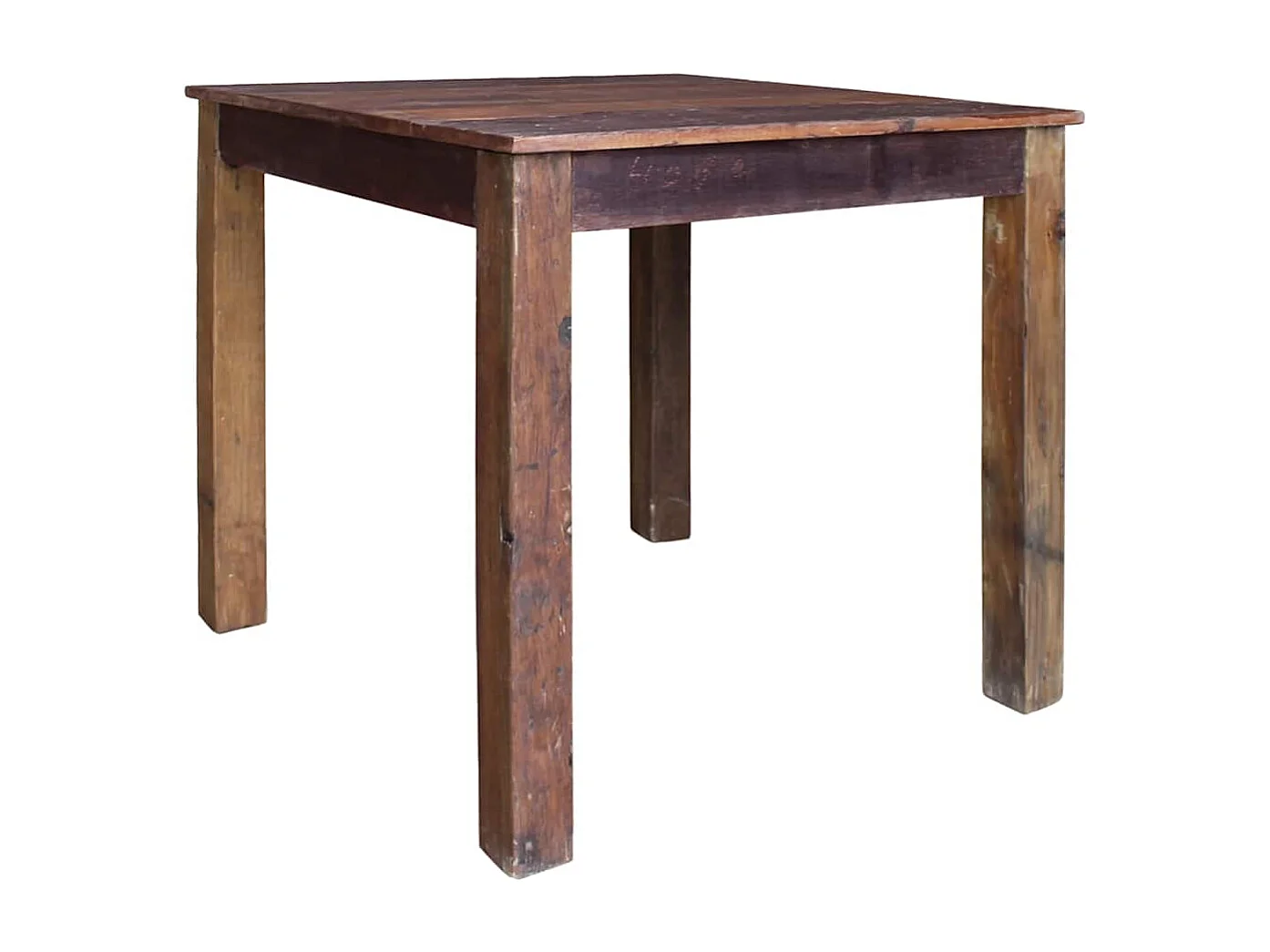 Table à manger bois de récupération mélangé 82x80x76 cm