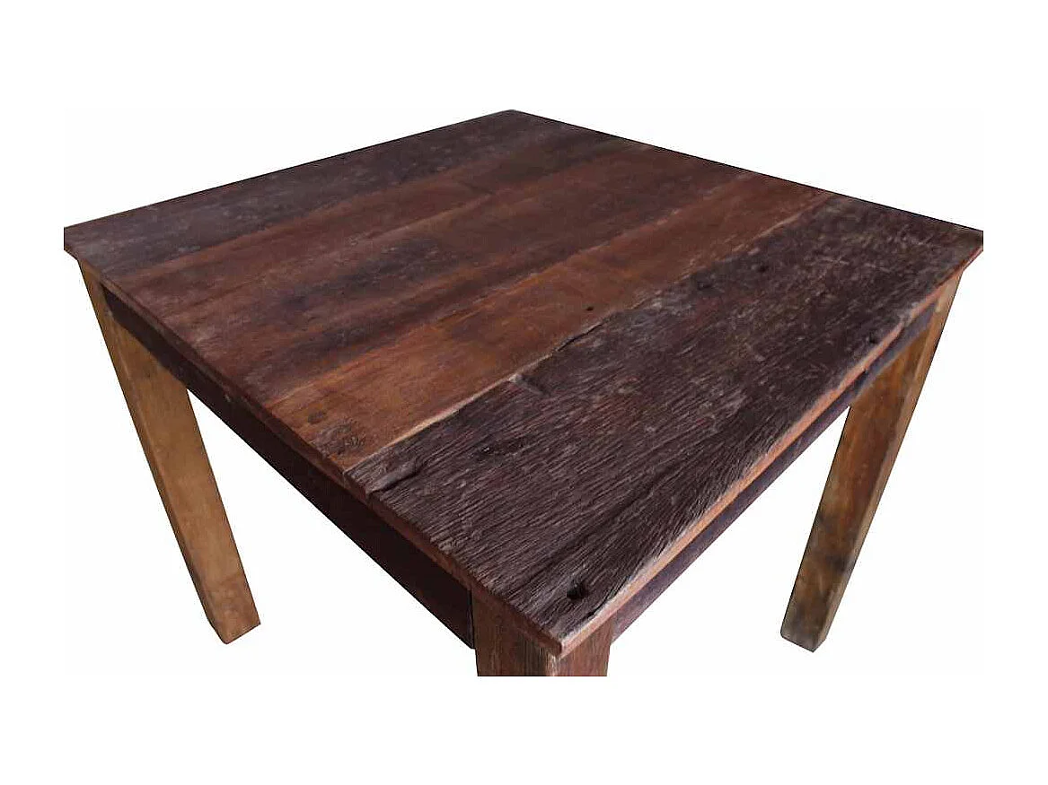 Table à manger bois de récupération mélangé 82x80x76 cm