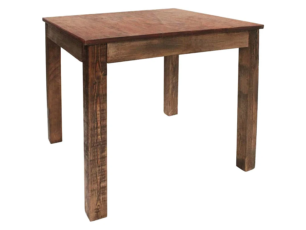 Mesa de comedor de madera reciclada mixta 82x80x76 cm