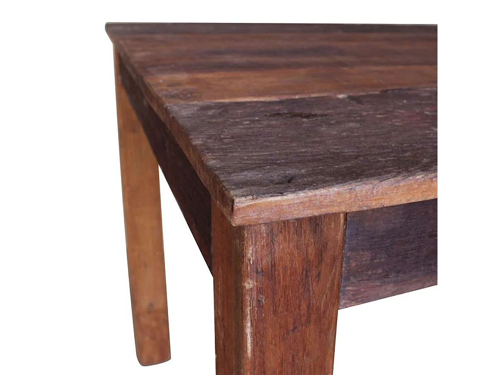 Mesa de comedor de madera reciclada mixta 82x80x76 cm