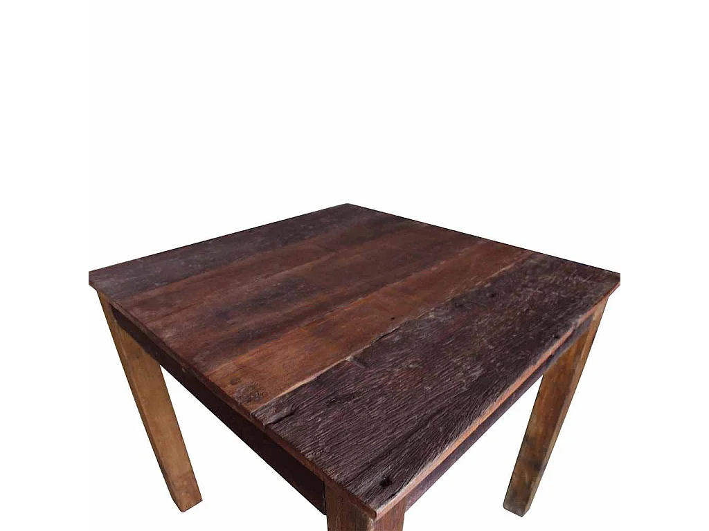 Mesa de comedor de madera reciclada mixta 82x80x76 cm