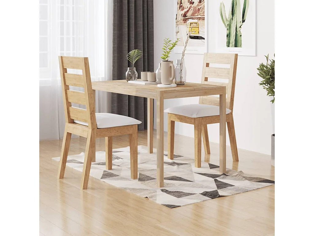 Table à manger 110x70x75 cm bois d'acacia solide