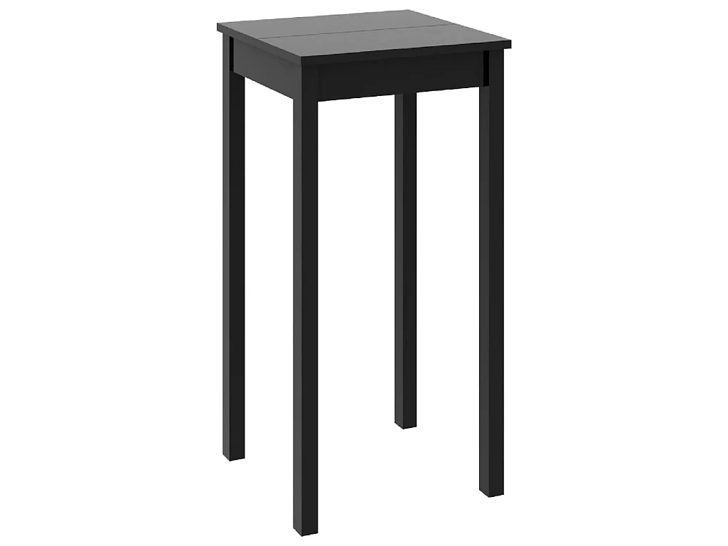 Table de bar MDF noir 55x55x107 cm