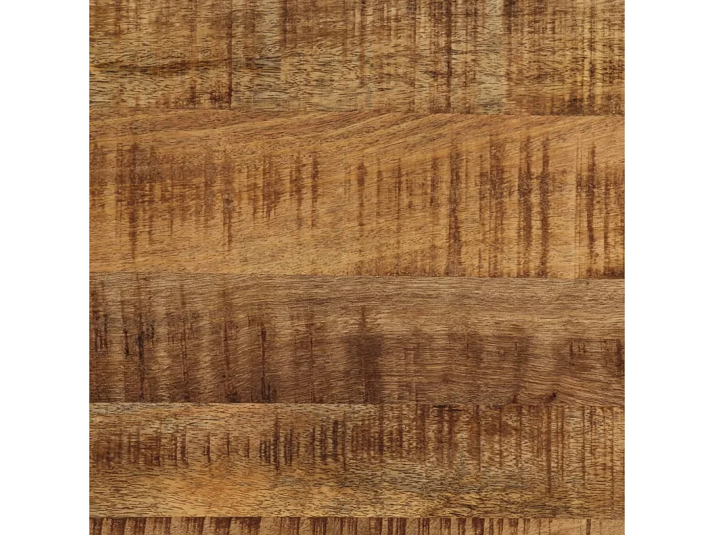 Table à manger Bois de manguier brut massif et Acier 120 cm