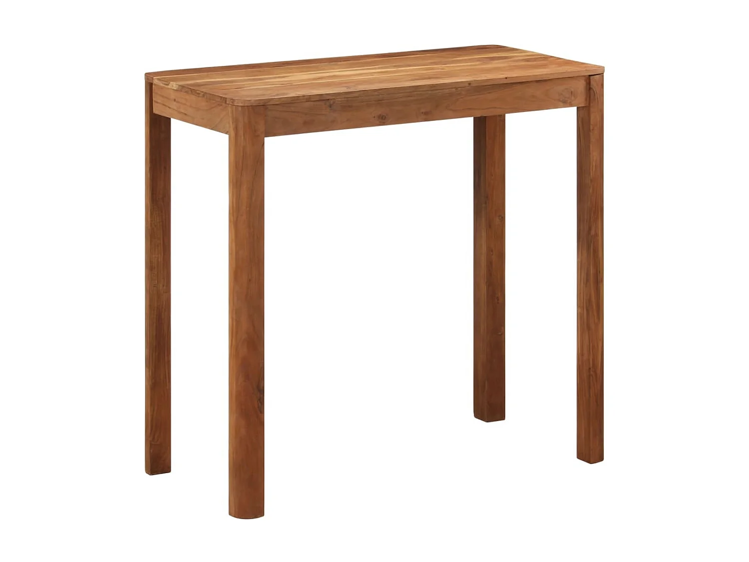 Table de bar bois massif d'acacia et finition miel 110x55x106cm